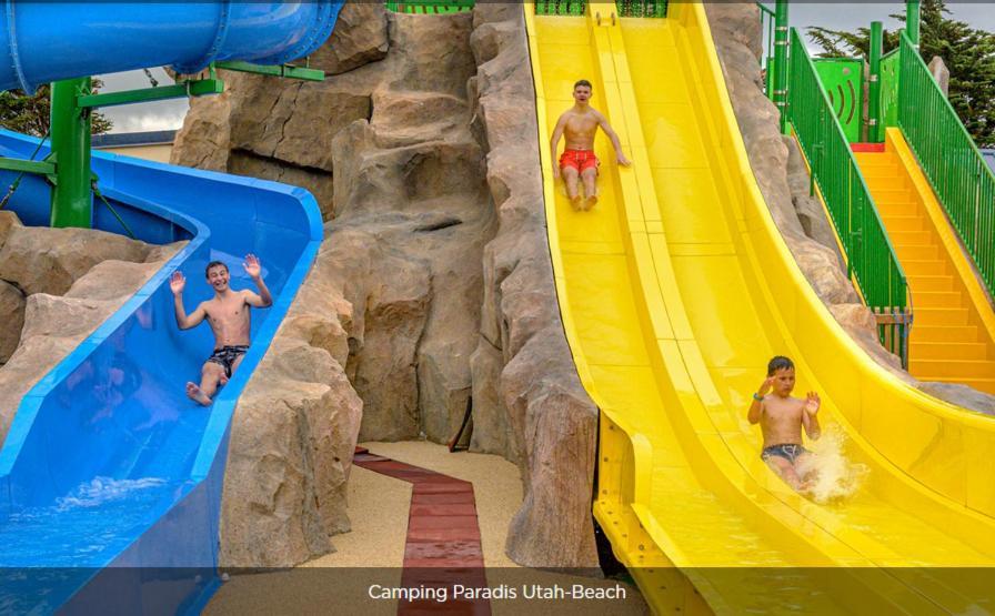 Mobile-Home 100M Plage Utah Mme Surget Sainte-Marie-du-Mont  Zewnętrze zdjęcie